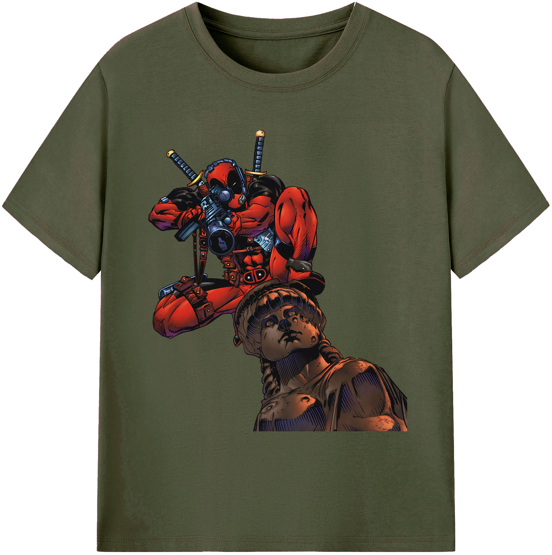 （画像用） Deadpool デッドプール 綿100％ メンズ半袖Tシャツ｜肌触りやわらか＆通気性